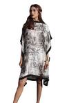 Buy_The Long iLand_Black Habutai Printed Forest Round Dress  _Online_at_Aza_Fashions