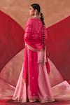 Shop_Jigar Mali_Pink Organza, Chanderi Cut Work, Sequins, Zardozi Embroidered Kurta Sharara Set _at_Aza_Fashions