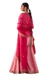 Buy_Jigar Mali_Pink Organza, Chanderi Cut Work, Sequins, Zardozi Embroidered Kurta Sharara Set _Online_at_Aza_Fashions