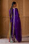 Shop_Jigar Mali_Purple Kurta And Pant Chiniya Silk Hand Embroidered Dori Round Set _at_Aza_Fashions