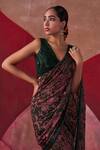 Buy_Jigar Mali_Multi Color Net Hand Floral Print Pre-draped Ruffle Saree With Blouse  