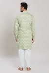 Shop_Arihant Rai Sinha_Green Pure Cotton Printed Paisley Kurta With Pant _at_Aza_Fashions