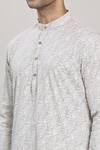 Shop Arihant Rai Sinha White Cotton Leaf Print Straight Kurta And Pant Set Online at Aza Fashions Shop_Arihant Rai Sinha_White Cotton Leaf Print Straight Kurta And Pant Set _Online_at_Aza_Fashions