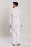 Shop_Arihant Rai Sinha_White Kurta Linen Blend Printed Brush And Pant Set _at_Aza_Fashions