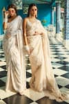 Shop_Dolly J_Ivory Chiffon Embroidered Kamdani Inessa Saree With Blouse  _at_Aza_Fashions