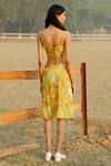 Shop_Raasa_Yellow Modal Print Bloom A-line Skirt  _at_Aza_Fashions