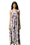 Buy_Raasa_Purple Modal Print Gardenia Halter Neck Dress  _Online_at_Aza_Fashions