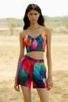 Raasa_Multi Modal Print Blast Shorts _at_Aza_Fashions