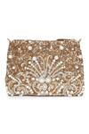 Shop_JASBIR GILL_Gold Embellished Tonal Sequin Clutch_at_Aza_Fashions