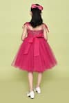 Samyukta Singhania_Pink Cotton, Net Sequins, Pearls Barbie Dress _at_Aza_Fashions