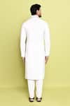 Shop_Arihant Rai Sinha_Off White Cotton Hand Embroidered Neck Kurta With Pant _at_Aza_Fashions