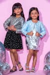 LIL DRAMA_Silver Fabric Lining Butter Crepe Heart Rockstar Jacket_at_Aza_Fashions