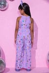 Shop_LIL DRAMA_Purple Printed Velvet Barbie Star Jumpsuit _at_Aza_Fashions