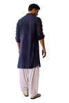 Ankit V Kapoor_Blue Viscose Cotton Silk Embroidered Thread Fateh Sequin Kurta And Salwar Set_at_Aza_Fashions