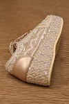 AROUND ALWAYS_Ivory Bead Madhuban Sequin Embroidered Sneakers _Online_at_Aza_Fashions