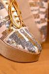 AROUND ALWAYS_Gold Sequin Versa Embroidered Sneakers _at_Aza_Fashions