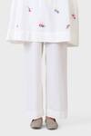 LAITE_White 70% Cotton Embroidered Lake Garden Floral Tunic With Pant  _Online_at_Aza_Fashions