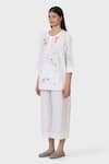 Buy_LAITE_White 70% Cotton Embroidered Pear Garden Short Kurta With Pant  _Online_at_Aza_Fashions