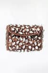 Gin & Tonic_Brown Embellished Jewel Bag _Online_at_Aza_Fashions