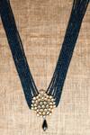 Buy_Nayaab by Sonia_Gold Plated Stone Imperial Grace Jadau Pendant Bead Necklace _at_Aza_Fashions