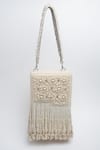 Buy_Nayaab by Sonia_Off White Pearl Kasse Embroidered Box Clutch _at_Aza_Fashions