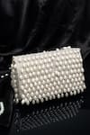 Buy_Nayaab by Sonia_Silver Crystal Mini Kasse Midnight Sparkle Clutch _at_Aza_Fashions