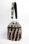 Shop_Nayaab by Sonia_Cream Bead Serenity Overload Embellished Potli Bag _at_Aza_Fashions