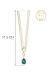 Buy_Neeta Boochra_Green Pearl Harmony Moissanite Onyx Drop Pendant Necklace _Online_at_Aza_Fashions