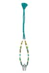 Neeta Boochra_Blue Turquoise Beads Horseshoe Harmony Pendant Necklace _Online_at_Aza_Fashions