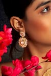 Neeta Boochra_Yellow Polki Swarna Utsav Moissanite Embellished Earrings _at_Aza_Fashions