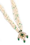 Neeta Boochra_Green Onyx Verdant Luminescence Floral Carved Pendant Necklace _Online_at_Aza_Fashions