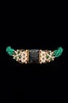 Buy_Neeta Boochra_Multi Color Stone Midnight Sparkle Carved Pendant Choker 