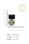 Buy_Neeta Boochra_Green Moissanite Midnight Sparkle Stone Embellished Earrings _Online_at_Aza_Fashions