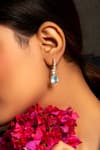 Neeta Boochra_Blue Stone Aqua Radiance Kundan Embellished Earrings _Online_at_Aza_Fashions