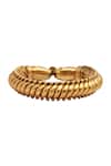 Neeta Boochra_Gold Plated Peacock Splendor Sutlada Bangle _at_Aza_Fashions