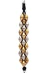 Neeta Boochra_Gold Plated Wax Beads Dual Dholki Delight Two Bracelet _Online_at_Aza_Fashions