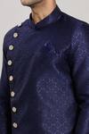Arihant Rai Sinha Blue Jacquard, Silk Floral Woven Kurta Set at Aza Fashions Arihant Rai Sinha_Blue Jacquard, Silk Floral Woven Kurta Set _at_Aza_Fashions
