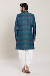 Shop_Arihant Rai Sinha_Blue Jacquard, Silk Scallop Woven Kurta Set_at_Aza_Fashions