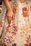 Shop_Soniya G_Ivory Silk Blend Embroidered Chitta And Mirror Work Anarkali With Dupatta _Online_at_Aza_Fashions