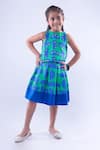 Buy_LA DEE DA_Green Cotton Blend Printed Lemon Top With Skirt  _at_Aza_Fashions