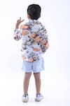 Shop_LA DEE DA_Multi Color Cotton Blend Printed Dragonfly Shirt With Shorts  _at_Aza_Fashions