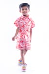 Buy_LA DEE DA_Pink Cotton Blend Printed Floral Shirt With Shorts _at_Aza_Fashions