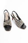 Shop_Azora_Black Sequin Glam Bloom Embroidered Heels _at_Aza_Fashions