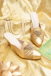 Buy_Azora_Gold Sequin Sona Gota Embellished Heels _at_Aza_Fashions