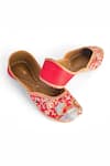 Shop_Azora_Red Zardozi Nazarah Garden Embroidered Juttis _at_Aza_Fashions