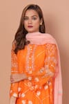 Shop_Shetab Kazmi_Orange Mul Chanderi Embroidered Cutwork Notched Vine Kurta Salwar Set _Online_at_Aza_Fashions