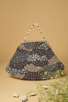 Buy_Clutch'D_Blue Pearls Abstract Hand Embroidered Bag _at_Aza_Fashions