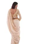 Buy_Farha Syed_Ivory Handloom Soft Chanderi Tissue Cutdana And Border Saree With Blouse 