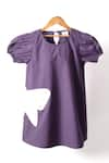 Buy_Studio Y_Purple Cotton Applique Butterfly Nectar Quest Dress  _at_Aza_Fashions