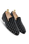 Buy_Vantier_Black D Bent Studded Slip-on Loafers _at_Aza_Fashions